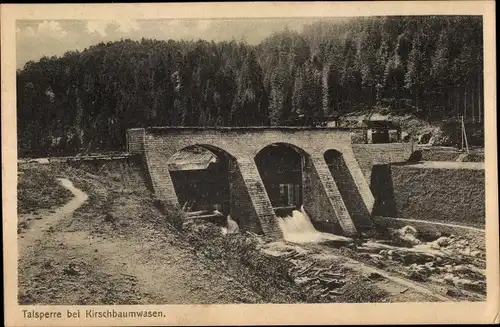Ak Kirschbaumwasen Forbach im Murgtal Baden Württemberg, Talsperre, Wald