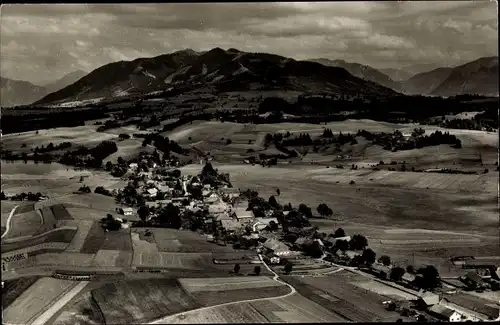 Ak Bayersoien Oberbayern, Vogelschau, Landschaft