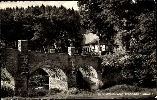 Ak Ehrlich Heimborn im Westerwald, Krappacher Schweiz, Brücke