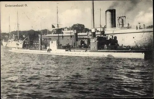 Ak Deutsches Unterseeboot, U 9, U-Boot