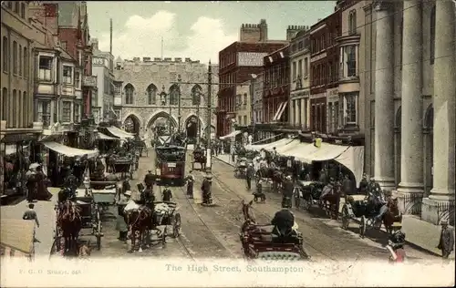 Ak Southampton Hampshire England, The High Street