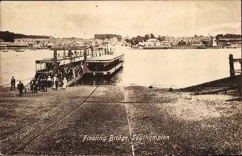 Ak Southampton Hampshire England, Floating Bridge, Flussüberquerung