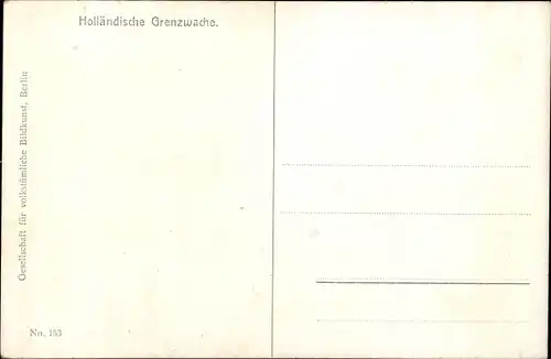 Ak Holländische Grenzwache, Wachthaus, Wächter mit Gewehr