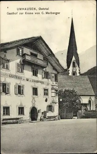 Ak Umhausen in Tirol, Gasthof zur Krone