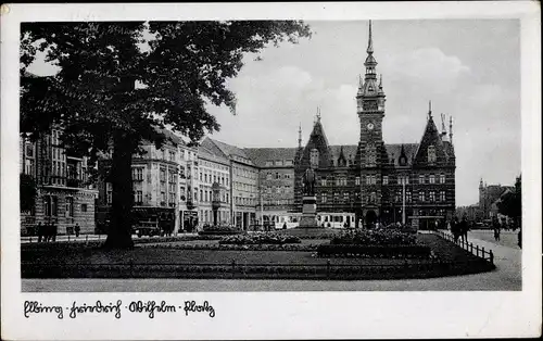 Ak Elbląg Elbing Westpreußen, Friedrich Wilhelm Platz, Rathaus