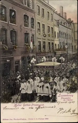 Ak Luxemburg, Procession de l'Octav, Mutter Gottes Prozession