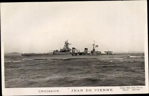 Ak Französisches Kriegsschiff, Jean de Vienne, Croiseur