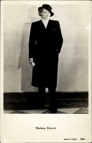 Ak Schauspielerin Marlene Dietrich, Portrait, Nr. 394 