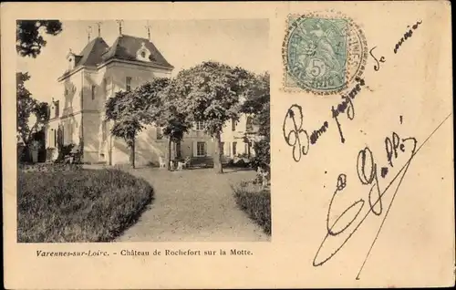 Ak Varennes-sur-Loire Maine et Loire, Château de Rochefort sur la Motte