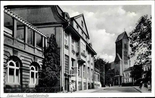 Ak Lüdenscheid im Märkischen Kreis, Sauerfelderstraße, Kirche