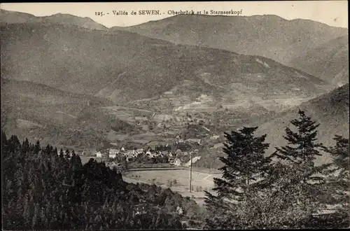 Ak Sewen Elsass Haut Rhin, Vallee de Sewen, Oberbrück et le Sternseekopf