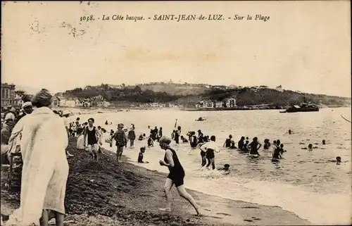 Ak Saint Jean de Luz Pyrénées Atlantiques, Sur la Plage