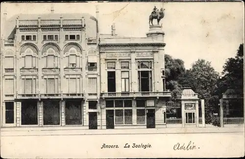 Ak Antwerpen Flandern, L'Entrée de la Zoologie, Zoo, Eingang