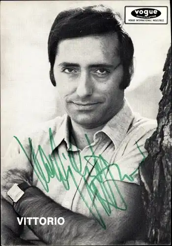 Ak Sänger Vittorio, Autogramm