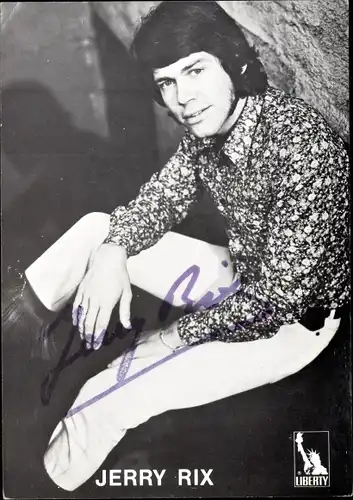 Ak Sänger Jerry Rix, Portrait, Autogramm