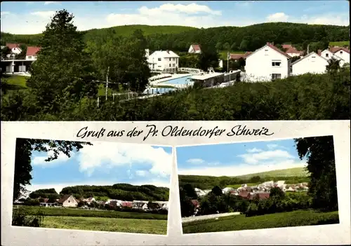 Ak Preußisch Oldendorfer Schweiz, Landschaft, Ortsansichten, Waldschwimmbad