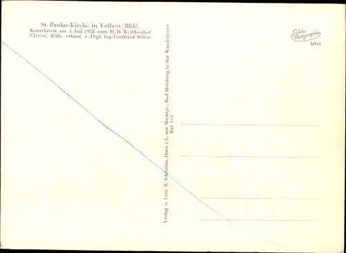 Ak Velbert im Rheinland, St. Paulus Kirche