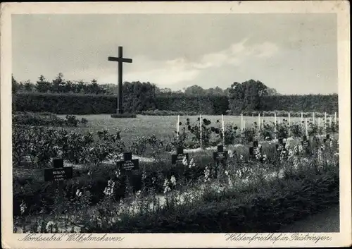 Ak Wilhelmshaven in Niedersachsen, Heldenfriedhof in Rüstringen