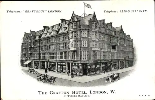 Ak London City England, The Grafton Hoteö