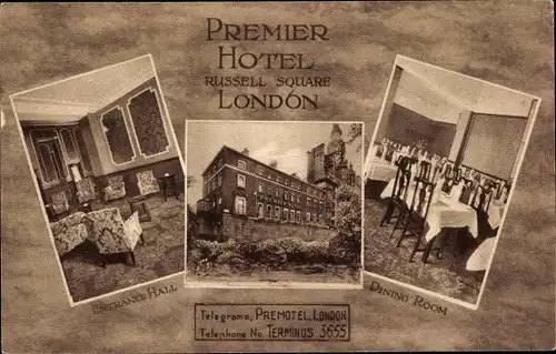 Ak London City England, Premier Hotel, Russell Square