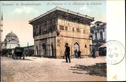 Ak Konstantinopel Istanbul Türkei, La Fontaine, La Mosquee de Tophane