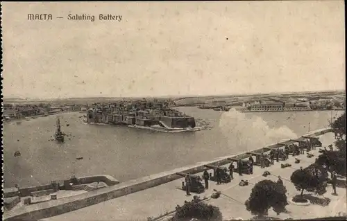 Ak Valletta Malta, Saluting Battery