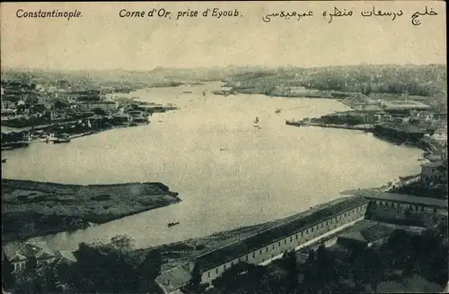 Ak Konstantinopel Istanbul Türkei, Corne d'Or, prise d'Eyoub