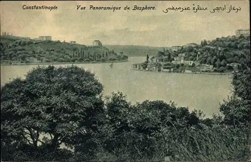 Ak Konstantinopel Istanbul Türkei, Vue panoramique du Bosphore