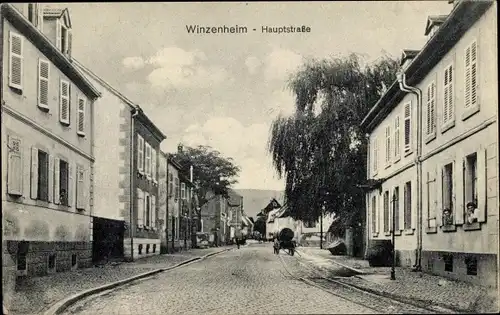 Ak Winzenheim Haut Rhin, Hauptstraße