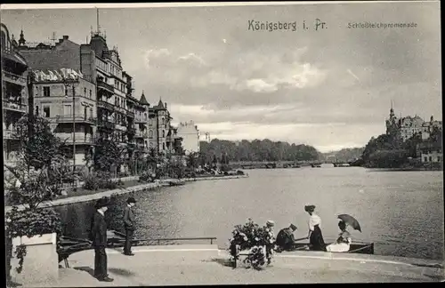 Ak Kaliningrad Königsberg Ostpreußen, Schlossteichpromenade
