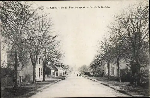 Ak Bouloire Sarthe, Circuit de la Sarthe 1906, Entree du Bouloire