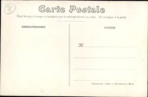 Ak Bouloire Sarthe, Circuit de la Sarthe 1906, Entree du Bouloire