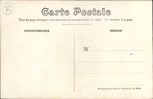 Ak Bouloire Sarthe, Circuit de la Sarthe 1906, Entree Ardenay et Bouloire, Chateau de Pexchere