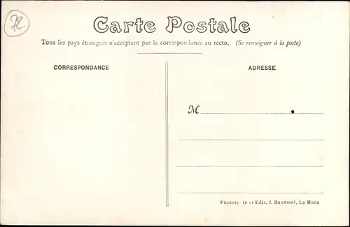 Ak Saint Calais Sarthe, Circuit de la Sarthe 1906, Chateau de la Barre, Straßenpartie