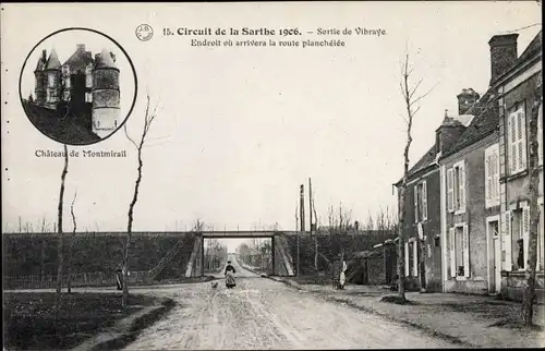 Ak Vibraye Sarthe, Circuit de la Sarthe, Sortie de Vibraye, Chateau de Montmirail