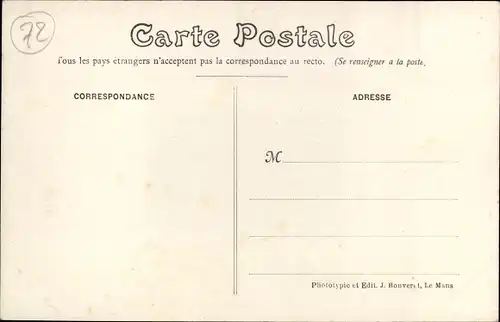 Ak Saint Mars la Brière Sarthe, Circuit de la Sarthe 1906, Route, Le Chateau