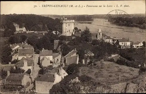 Ak Trèves-Cunault Maine et Loire, Panorama sur la Loire