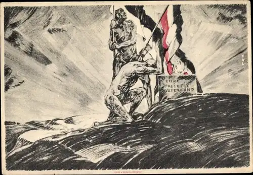 Ak Patriotik, Ehre Freiheit Vaterland, Kaiserreich
