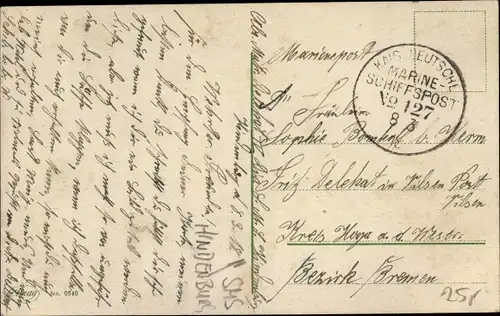 Ak Seepartie mit Segelboot