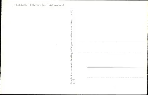 Ak Hellersen Lüdenscheid in Nordrhein Westfalen, Heilstätte, Innenansicht