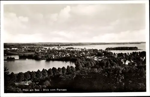 Ak Plön am See Holstein, Blick vom Parnass