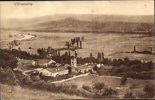 Ak Vittonville Lothringen Meurthe et Moselle, Blick auf den Ort