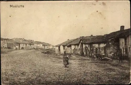 Ak Moulotte Meuse, vue générale de la ville, les Maisons