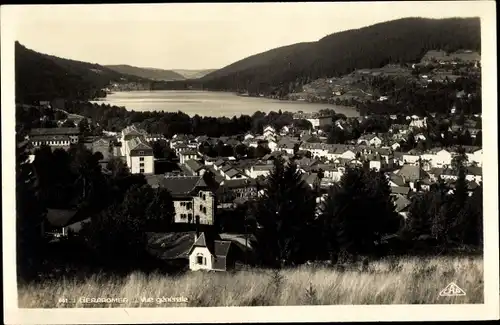 Ak Gerardmer Vosges, Vue générale de la Ville, Lac