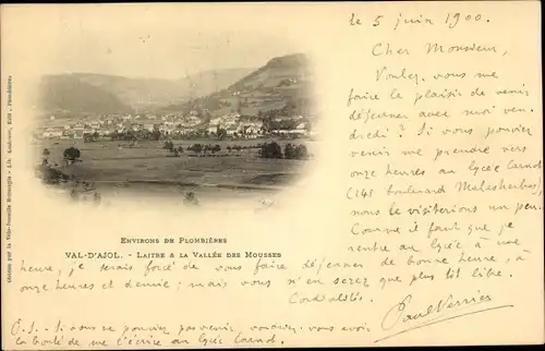 Ak Le Val d'Ajol Vosges, Laitre et la Vallee des Mousses