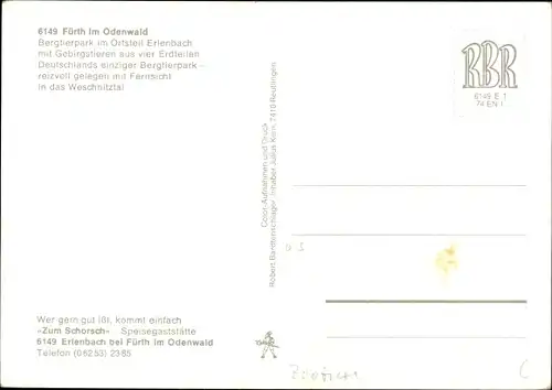 Ak Erlenbach Fürth im Odenwald, Bergtierpark, Ziegen, Yaks, Kamel, Zebra, Esel, Rotwild, Lama