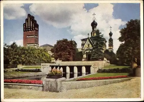 Ak Darmstadt in Hessen, Künstlerkolonie, Kirche