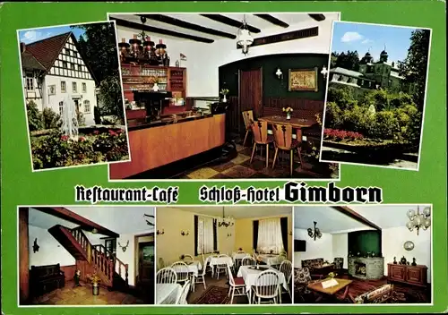Ak Gimborn Marienheide im Oberbergischen Land, Schloß-Hotel, Café Restaurant