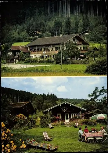 Ak Bad Tölz in Oberbayern, Café Pension Nirwana, Gesamtansicht, Garten