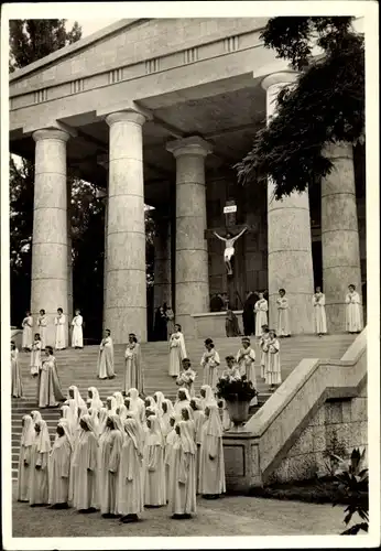 Ak Ötigheim im Schwarzwald, Volksschauspiel, Passion, Chor, gekreuzigter Jesus